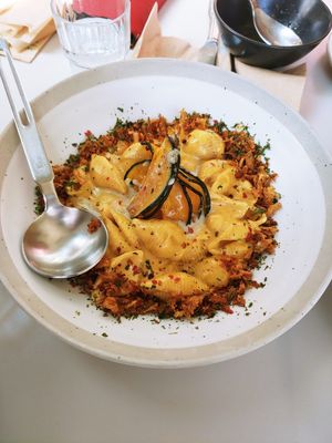 (L) Kabocha cream pasta at Plant å 플랫오 in Seoul