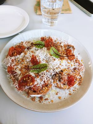 (L) Caponata Bruschetta at Plant å 플랫오 in Seoul