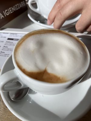 Coffee with soy milk   at Salvetti Forneria Pasticceria in Malonno