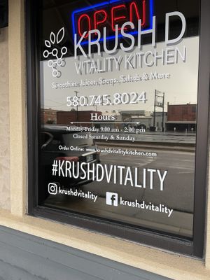   at Krush'd Vitality Kitchen in Durant