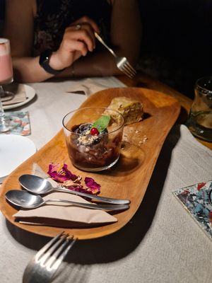 Pear cheesecake & chocolate (vegan) ice cream - sorry picture taken a few bites in as it looked too delicious to not just dig in at Capo Fronte in Rab