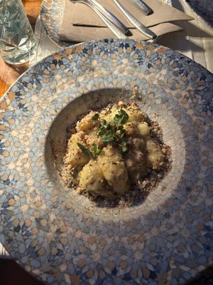 Gnocchi with hazelnut and sage  at Capo Fronte in Rab