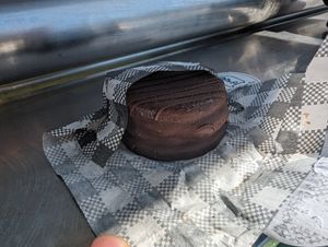 Alfajor argentino at La Planta Cafe in Nelson