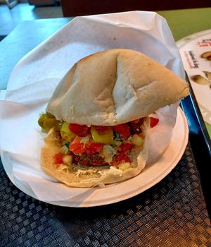 Falafel in a Pita at Garbanzo Mediterranean Fresh in Fort Collins