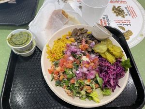 Plate with portabello   at Garbanzo Mediterranean Fresh in Fort Collins