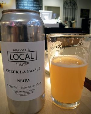 Cans to go at Brasseur Local in Quebec