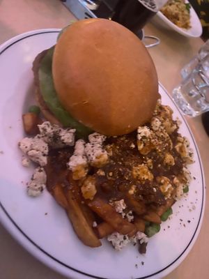 Burger & Poutine. at Brasseur Local in Quebec