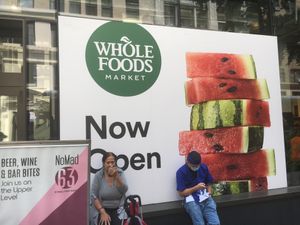 Front entrance at Whole Foods Market in New York City