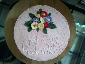 Bedanktaart at Bakkerij Zonder Melk En Ei in Moordrecht