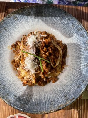 Spaghetti Bolognese  at 11:11 Bistro Bar Healthy Food in Gran Canaria