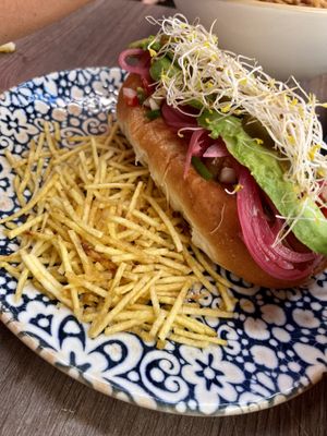 Mexican Hot Dog 😍  at 11:11 Bistro Bar Healthy Food in Gran Canaria