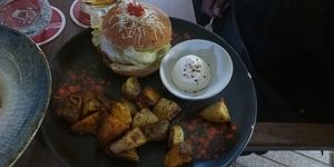 11:11 Crispy burger #Veganuary at 11:11 Bistro Bar Healthy Food in Gran Canaria