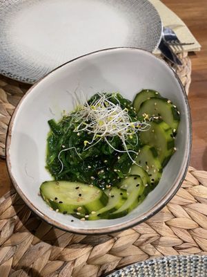 wakame and cucumber  at 11:11 Bistro Bar Healthy Food in Gran Canaria