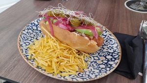 Mexican hot dog - just perfect! at 11:11 Bistro Bar Healthy Food in Gran Canaria
