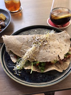 Pancake with Avocado  at 11:11 Bistro Bar Healthy Food in Gran Canaria