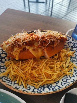 11:11 Hot Dog at 11:11 Bistro Bar Healthy Food in Gran Canaria