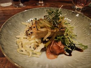 Starter with tofu and cabbage at Gärtnerei  in Essen