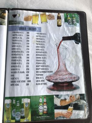 Beers  at Plazhi I Ri Caci in Sarande