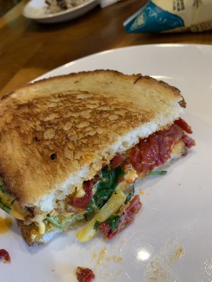 Sun-dried Tomato Panini  at Sacred Grounds Cafe in Edwardsville