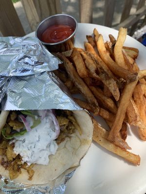 Gyro and fries  at The Witches Brew in West Hempstead