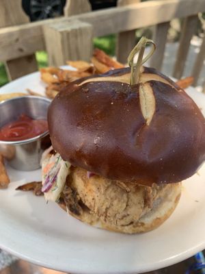 Chick’n sandwich  at The Witches Brew in West Hempstead