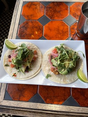 Roasted Cauliflower and Sweet Plaintain Tacos  at The Witches Brew in West Hempstead