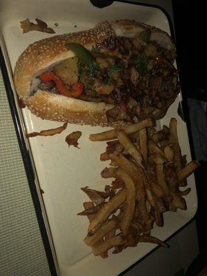Philly seitan cheese steak (vegan) no cheese   at The Witches Brew in West Hempstead