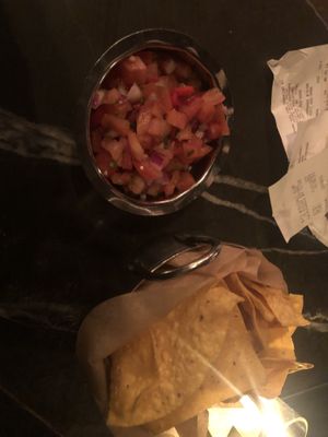 Pico de gallo with chips   at The Witches Brew in West Hempstead