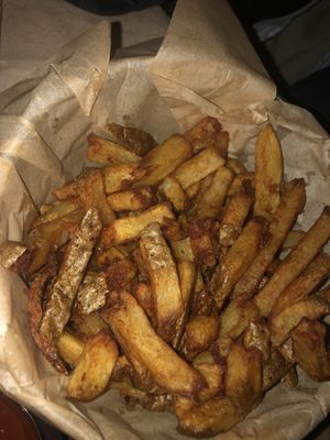 Fries light on salt   at The Witches Brew in West Hempstead