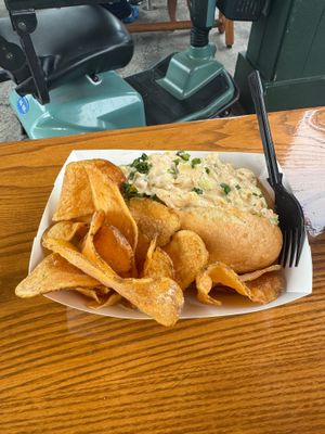 Plant-based lobster roll at Walt Disney World - Rosie's in Lake Buena Vista