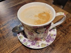 Oat Flat White at Beau's Tea Rooms in Beaumaris