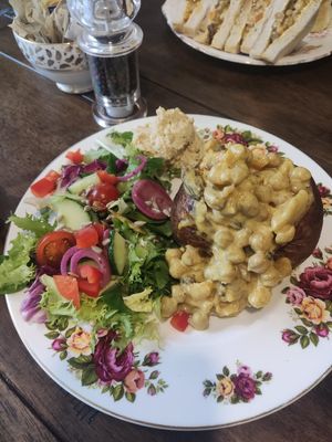 Coronation chickpea potato at Beau's Tea Rooms in Beaumaris