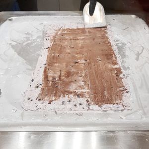 adding vegan nutella #Veganuary at Delabuu Ice Cream - KaDeWe - Maybe closed in Berlin