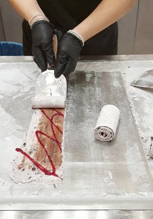 rolling ice cream #Veganuary at Delabuu Ice Cream - KaDeWe - Maybe closed in Berlin