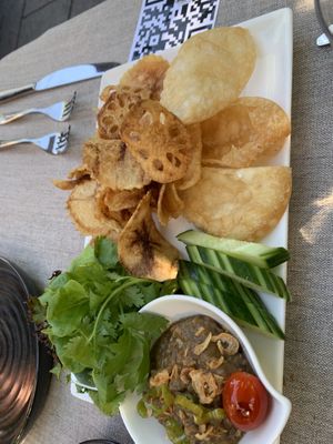 Eggplant dip  at Pusadee's Garden in Pittsburgh