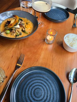 table set (and a little espresso martini) at Pusadee's Garden in Pittsburgh