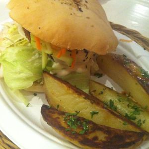 Vegan burger! at La Bascula in Barcelona