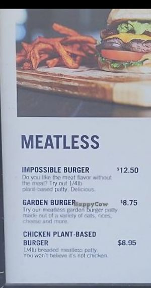 Meatless options at San Diego Burger Co in San Diego