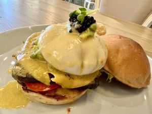 Burger  at CANES Vegan Casual Dining Restaurant & Grocery Store in Bangkok