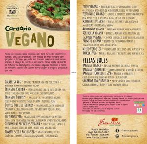 Vegan Menu at Francesca Pizzaria - Vila Planalto in Brasilia