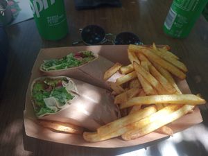 Falafel wrap at Mum's Falafel in Paphos