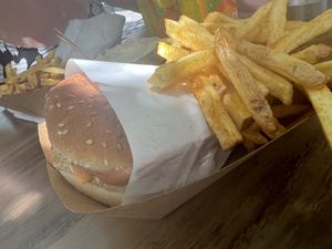 American falafel meal  at Mum's Falafel in Paphos