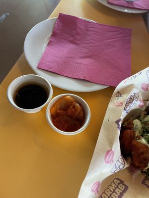 Tokyo high and kimchi sides  at Karma Kebab in Utrecht