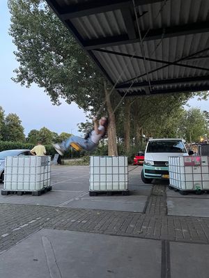 There's swings outside!  at Karma Kebab in Utrecht