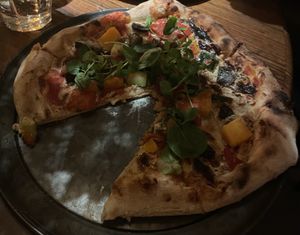 Pizza vegana   at Lamucca de Fuencarral  in Madrid