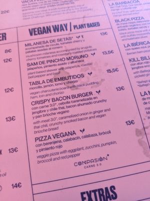 vegan options at Lamucca de Andes  in Madrid