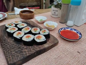 Yummy sushi at Refresh Vegan Kitchen in Kas