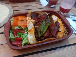 Seitan doner dinner at Refresh Vegan Kitchen in Kas