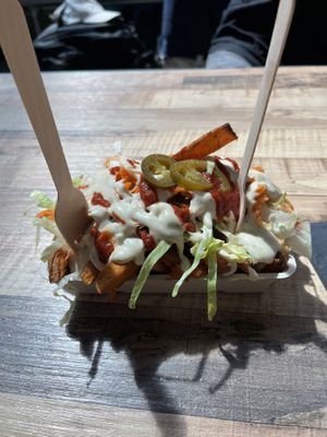 Loaded sweet potato fries  at Padrón in Amsterdam