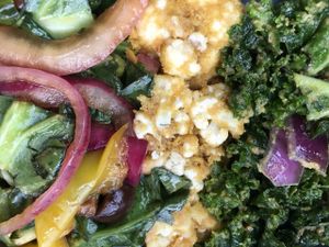 Trio of raw salads at Tassili's Raw Reality in Atlanta